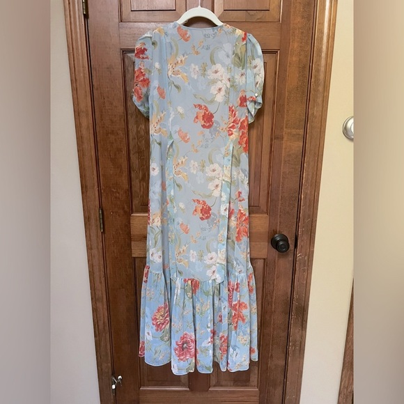 Zara Midi Floral Print Dress Size Small - Picture 5 of 12